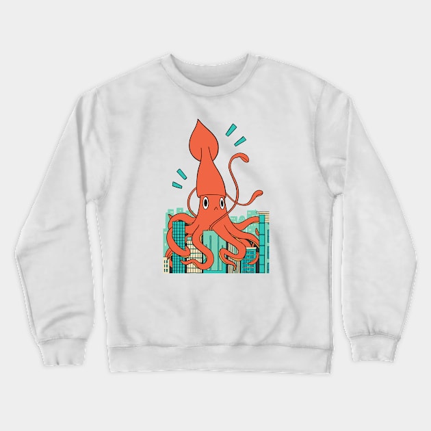 Kaiju Squid Crewneck Sweatshirt by Summer Child Designs